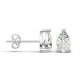 thumbnail image 3 of 1 CTW Pear Cut Lab Grown Diamond Solitaire Earrings 14K White Gold With Secure Prong Setting for Everyday Wear or Special Occasions, 3 of 5