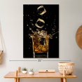 thumbnail image 6 of Elephant Stock Whiskey Ice Splash Wall Art - Vertical Canvas Wall Art - Dining Room Wall Decor - Food And Drink Canvas - Black And Orange Decor - 20" x 30", 6 of 6