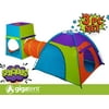 GigaTent 3 Piece Play Set One Dome Tent One Play Tunnel One Cube Polyester Play Tent, Multi-color