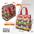 thumbnail image 3 of Pioneer Flower Floral Print Pattern Insulated Lunch Bag for Women & Adults,Large Portable Soft Cooler Lunch Bag,Thermal Food Storage Tote with Pearl Cotton,8.66L,8.75x5.75x9.5 Inch, 3 of 6