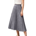 thumbnail image 4 of Angala Knit Midi Skirt With Elegant Flared Hem A Line Blend Pleated Skirt For Casual Outfit And Daily Wear Beautiful Stylish Women's Dress, 4 of 6