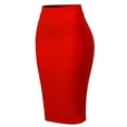 thumbnail image 3 of MixMatchy Women's Casual Classic Bodycon Pencil Skirt, 3 of 5