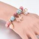thumbnail image 3 of Pulseras de cuentas coloridas para mujer, pulsera con dijes de piedra natural, serie Shell Ocean Beach para niñas, 3 paquetes, 3 of 5