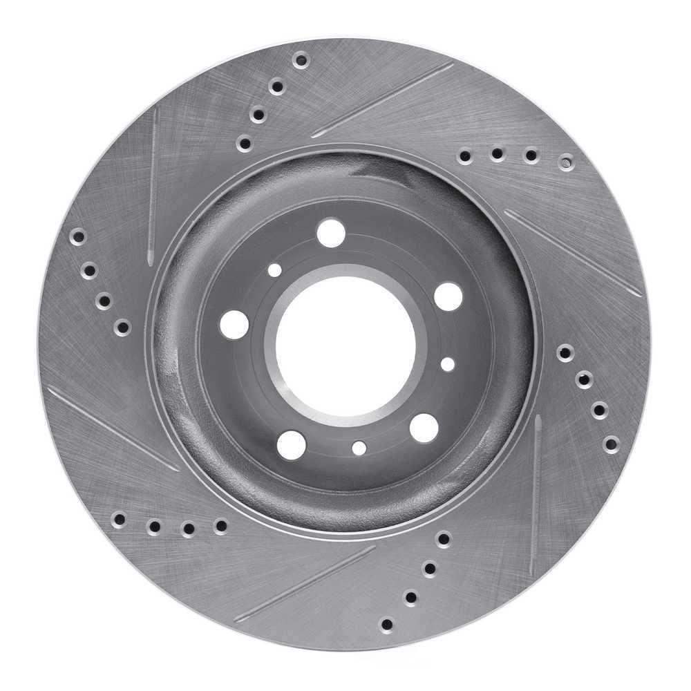 Dynamic Friction Company 631-52024R DFC Brake Rotor - Drilled And Slotted - Silver