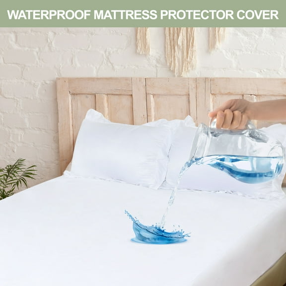 REGALWOVEN Twin Fitted Sheet Microfiber Bed Mattress Cover Deep Pocket, White