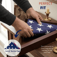 thumbnail image 5 of DECOMIL – Burial Flag Display Case, 5x9 Flag Display Stand with Padestal, Flag Case for Funeral Flag, Solid Wood Cherry Finish, Armed Forces Mats, 5 of 6