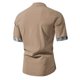 thumbnail image 2 of Camisas de Manga Corta de los Hombres Casual Color Sólido Collar de Solapa Suelto Top de Verano, Manga Corta Tops de Verano para la Comodidad Diaria, 2 of 3