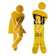 thumbnail image 2 of Letreros de Baño para Hombres Y Mujeres, 1 Par de Pictogramas, Acrílico, Autoadhesivo, Placa Trasera, Señalización para Puerta de Baño, para Centro Co Dorado Fernando baño, 2 of 8