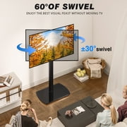 RTVR Swivel Floor TV Stand with Mount for 27 to 70 inch Flat Curved Screens, Roku TV Legs Replacement for Home Office