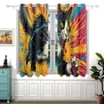 thumbnail image 2 of Cow Cat 54×55 Inch Black Out Curtains 2 Packs Aesthetic for Bedroom Living Room Sliding Glass Doors Kitchen Windows, 2 of 5