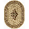 thumbnail image 3 of Sensation Traditional 5' x 7' Oval Ivory and Scarlet Polypropylene Indoor Area Rug, 3 of 6