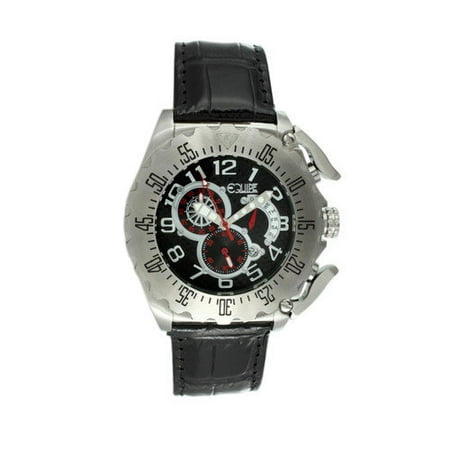 Equipe Paddle Men's Watch with Silver Case and Black Dial