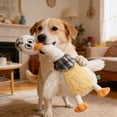 thumbnail image 4 of YaoZQ Extra Large Yellow Squeaky Dog Toy Giant Plush Chew Doll for Medium Large Breeds Interactive Tug of War Stuffed Animal Anxiety Relief 18 Inch, 4 of 6