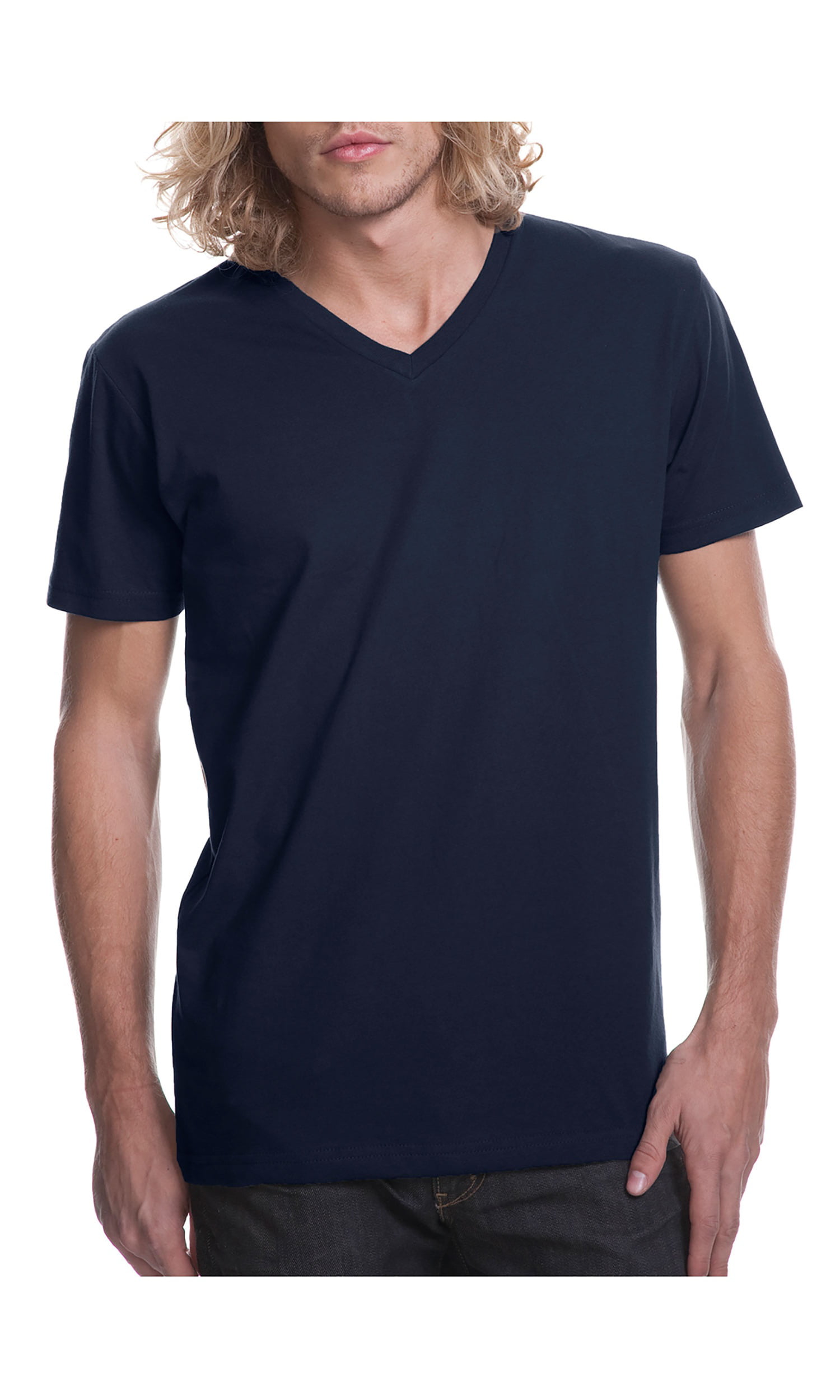 Midnight Navy XX-Large Next Level Mens Premium Fitted Short Sleeve V-Neck Tee