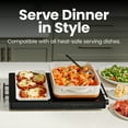 thumbnail image 5 of Chefman Electric Warming Tray w/ Adjustable Temperature Control, 21” x 16” Glass-Top Surface – Black, 5 of 7
