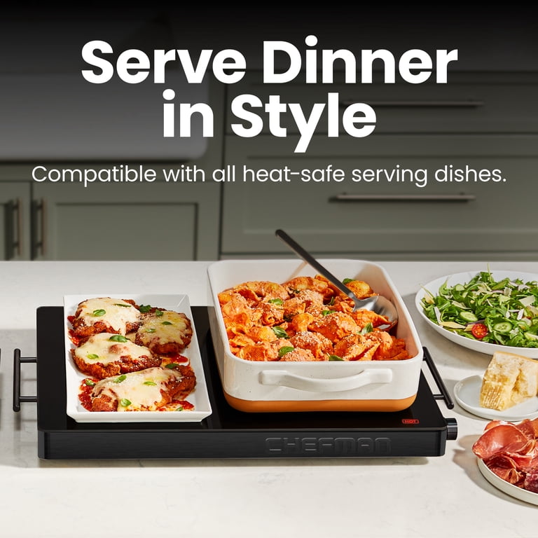 Chefman, Electric Warming Tray, 21x16 Inch, Adjustable Temperature