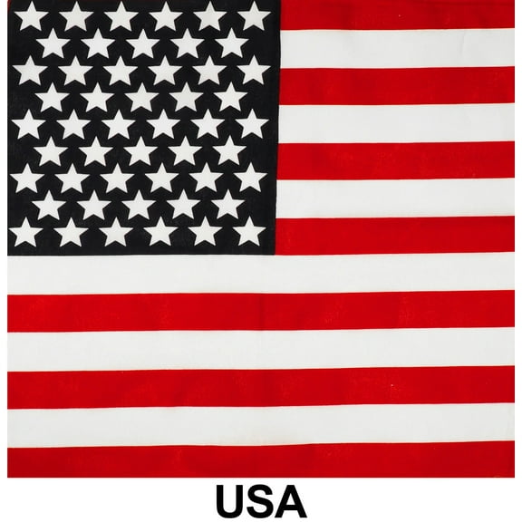 USA Flag Print Designs Cotton Bandana (22 inches x 22 inches)