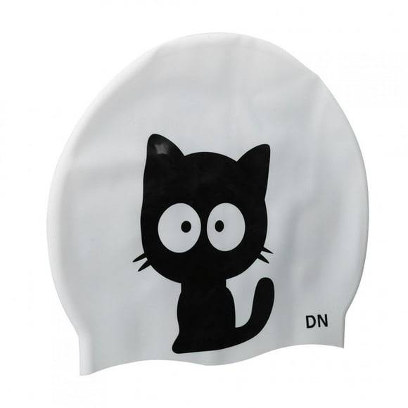 Gorro de Natación Deportivo Unisex ANGGREK de Silicona Alta Elasticidad Color Gato
