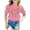 Pink, variant on Shadoumai Toddler Tshirts Girls 5t Letter Graphic Print Round Neck Shirt Short Sleeve T Shirt Top Thin and Light Basic Tees Girls Summer Tops T-Shirts