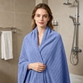 thumbnail image 5 of Yhmxh Large Ribbed Microfiber Bath Towel, 55.1x27.6in Ultra Soft Quick Dry Absorbent Bath Sheet, Oversized Plush Coral Fleece Towel for Shower, Spa, Gym, Travel and Beach (Machine washable), 5 of 6