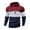 Red, variant on Men's Pullover Hoodies Plaid Jacquard Long Sleeve Casual Drawstring Hooded Sweatshirts Color Block Fall Outfits with Kanga Pockets
