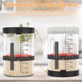 thumbnail image 3 of Hvxrjkn 5Pcs Sourdough Starter Jar Kit 1000ml Wide Mouth Glass Fermentation Jar with Aluminium Lid Spatula Feeding Band for Sourdough Bread, 3 of 8
