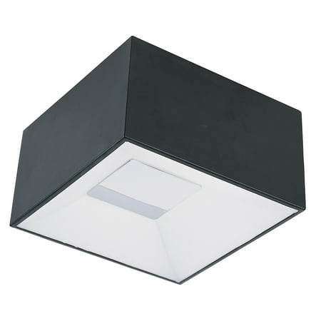 Opal Flush Mount Shade - ET2 E21360-61BK Collage Single-Bulb Flush Mount Indoor Ceiling Fixture - Acrylic Shade Included