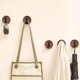 thumbnail image 3 of Gancho autoadhesivo de madera maciza, soporte decorativo para toallas con llave de nogal, colgador de puerta, perchero de pared, organizador de cocina y baño, 3 of 5