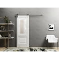 thumbnail image 3 of Slab Barn Door Panel 36 x 96 inches | Sete 6933 Nebraska Grey with Frosted Glass | Sturdy Finished Interior Doors | Pocket Closet Sliding, 3 of 6