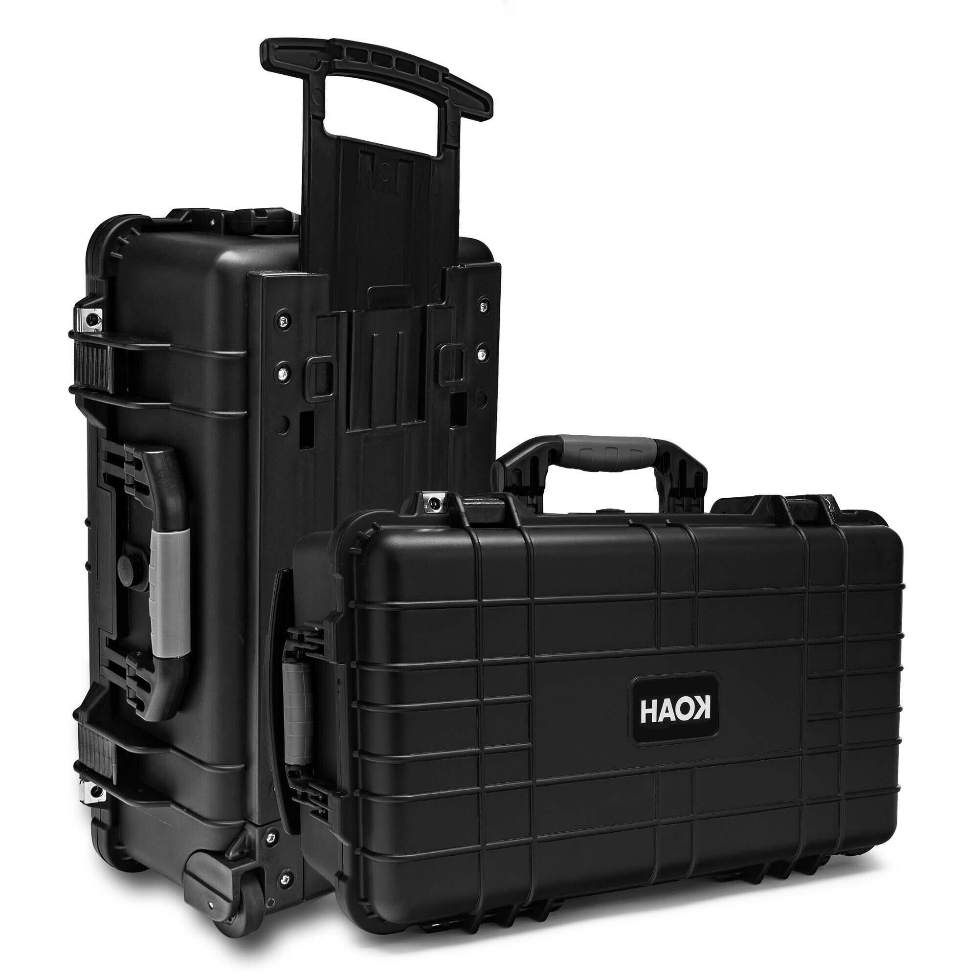 in-Ear Wireless Art.60-02A: NO Wheels | int.19.29x14.37x7.48 in. Protective Carrying case for Dron DGCASE 22 Hard Case with Foam 3 Layers Lens or Camera Set 