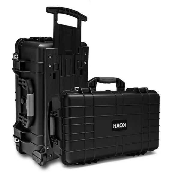 Koah Weatherproof Wheeled Hard Case with Customizable Foam (22 x 14 x 9 Inch)