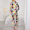 thumbnail image 5 of Kll Polka Dot Print Women'S Long Sleeve Pajamas With Pants Sleepwear Loungewear 2 Set-X-Large, 5 of 9