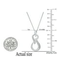thumbnail image 2 of Dazzlingrock Collection Round White Diamond Swirl Infinity Pendant for Women with 18 Inch Gold Chain (0.10 ctw, Color I-J, Clarity I1-I2) in 14K White Gold, 2 of 3