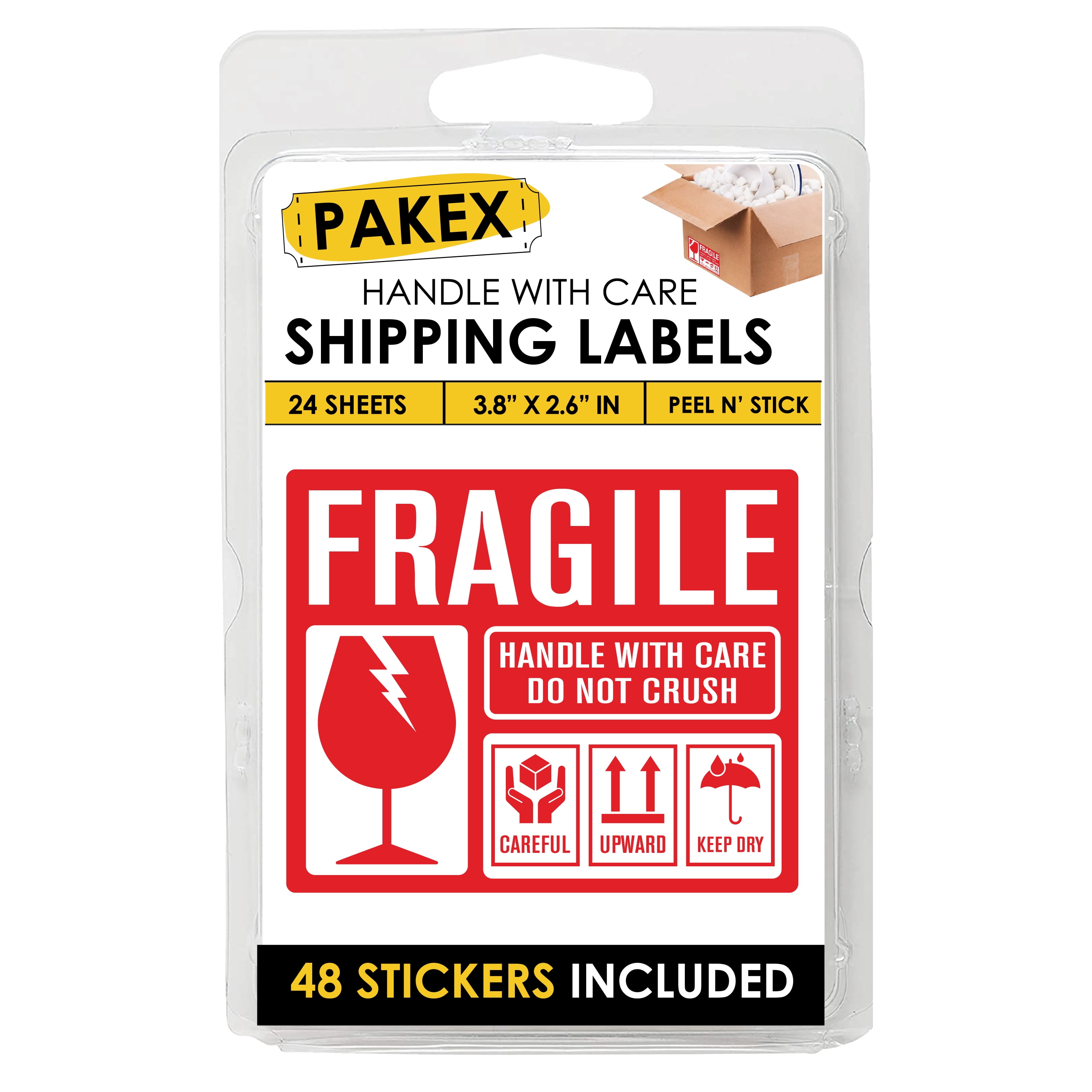1" x 3" / 100 Labels 3 Rolls DO NOT BEND  Handle w/ Care  Shipping Stickers 
