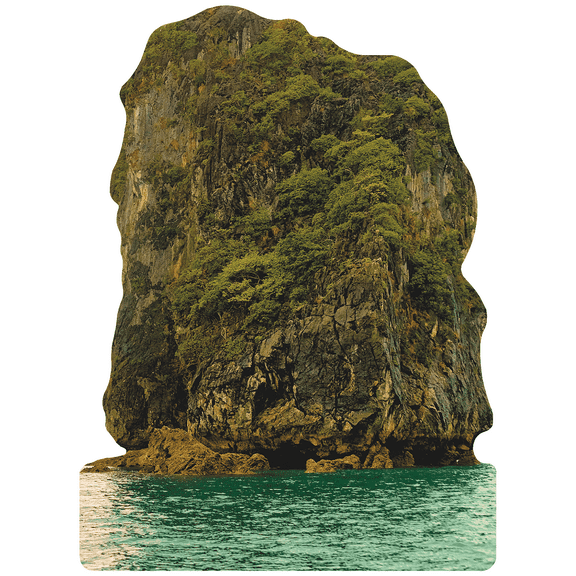 Ha Long Bay Descending Dragon Limestone Rock Cardboard Cutout Standee Standup