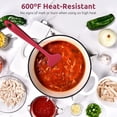 thumbnail image 4 of U-Taste 600°F High Heat Resistant 14in Extra Large Silicone Spatula, BPA-Free Food Grade Kitchen Cooking Baking Mixing One Piece Seamless Flexible Rubber Bowl Scraper for Nonstick Cookware (Red), 4 of 10