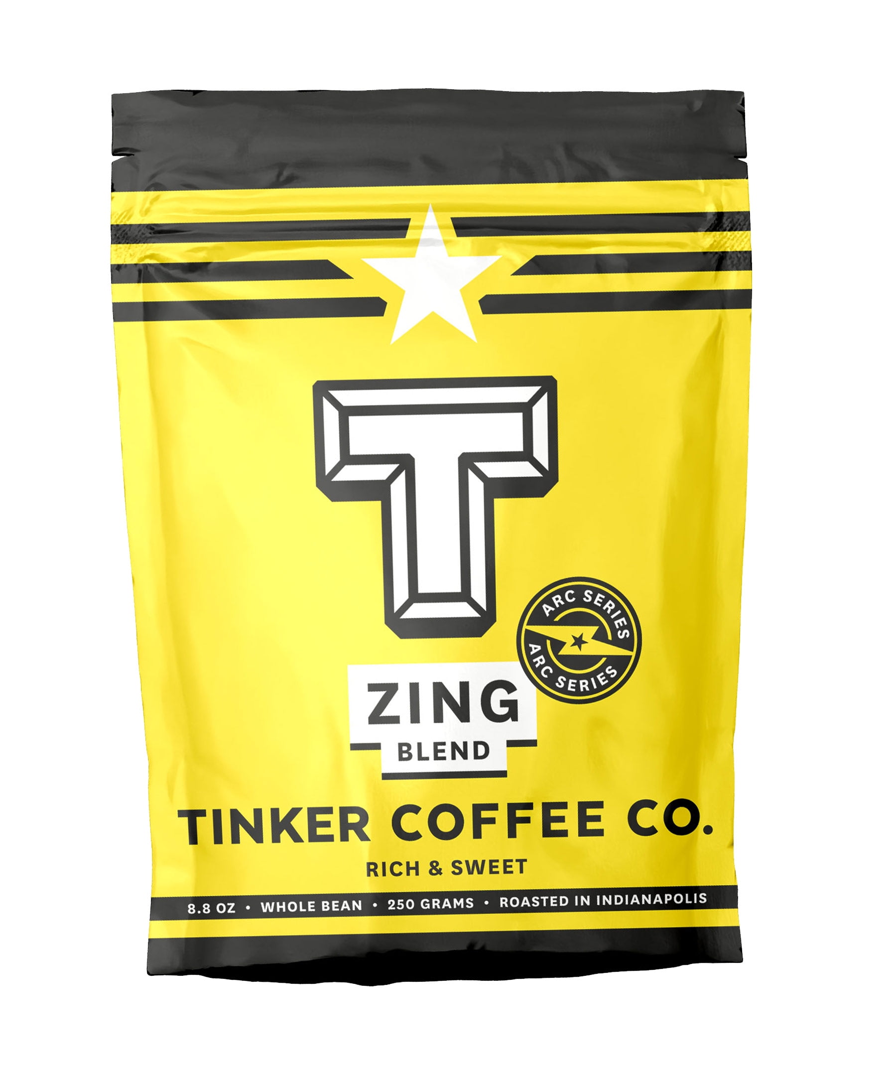 Tinker Coffee - Zing Blend, Whole Bean, Dark Roast, 8.8oz