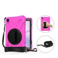 thumbnail image 2 of KIQ Shield Series Samsung Galaxy Tab A 8.4 Case SM-T307 SM-T307U SMT307 Case 2020 Kickstand Hard Durable Rugged Protective Cover W/ Handle Shoulder Strap for Samsung Tab A 8.4 [Hot Pink], 2 of 10