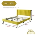 thumbnail image 4 of alazyhome Full Size Upholstered Platform Bed Frame, Easy Assemble, Yellow, 4 of 7