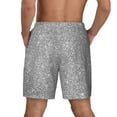 thumbnail image 4 of Gaeub GlitterSilver Mens Swim Trunks Stretch Beach Shorts Quick Dry for Men Swim Shorts Swimwear with Pockets- 3X-Large, 4 of 9