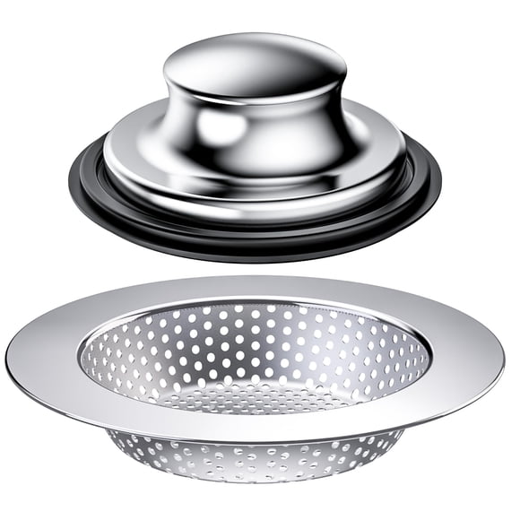 Tapón y colador para fregadero de cocina Huntonry de 3,5 pulgadas