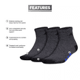 thumbnail image 7 of adidas Mens 4 Pair Performance High Quarter Socks size 6-12 in Navy, White, Black, & Grey, Multi-Pack, 7 of 7