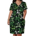 thumbnail image 3 of Vestido de bolsillo suelto Pieces of Pi (verde) vestidos de noche de lujo 2025 Vestidos, 3 of 7