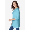 thumbnail image 3 of Woman Within Plus Size Perfect Three-Quarter Sleeve Crewneck Tunic, 3 of 6