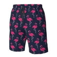 thumbnail image 4 of Susaid Cute Flamingo Print Men's Swim Trunks Hawaiian Bathing Mesh Lining Suit Swimsuits Beach Shorts with Pockets-XX-Large, 4 of 6