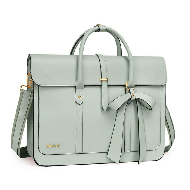 Funda para portátil MOSISO para mujer de piel sintética de 13 a 14 pulgadas, color verde