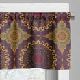 thumbnail image 5 of Ambesonne Moroccan Valance & Curtain, Tribal Art Mandala, 55"x30", Plum Petrol Blue Yellow, 5 of 6