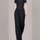 thumbnail image 3 of Ropa de mujer Estilo frío Ropa de mujer Traje de alta gama Verano Nueva moda Elegante Elegante Reductor de edad Slim-fit Negro Azul, 3 of 4
