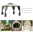 thumbnail image 4 of Outsunny Patio Gazebo Outdoor Pavilion 2 Tire Roof Canopy Shelter, Brown, 4 of 10