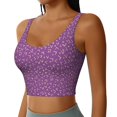 thumbnail image 2 of Sports Bras For Women Workout Tank Tops, Abstractly Purple Print Running Vest With Removable Cups, 2 of 2